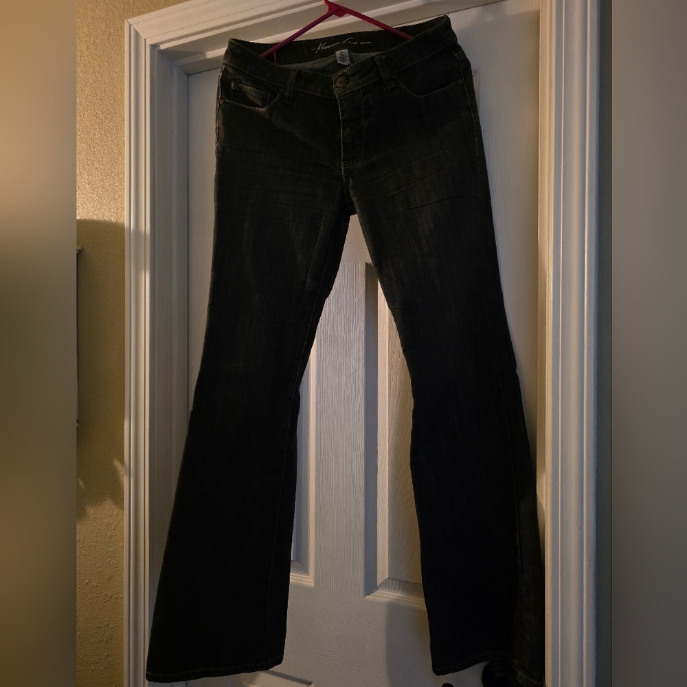 Kenneth Cole Dark Black Flare Jeans